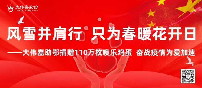 風雪并肩行 只為春暖花開日 ——大偉嘉助鄂捐贈110萬枚噢樂雞蛋 奮戰疫情為愛加速